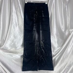 Nasty Gal Black Iridescent Straight Leg Pants Sz 4 NWOT | Party Glam Trend